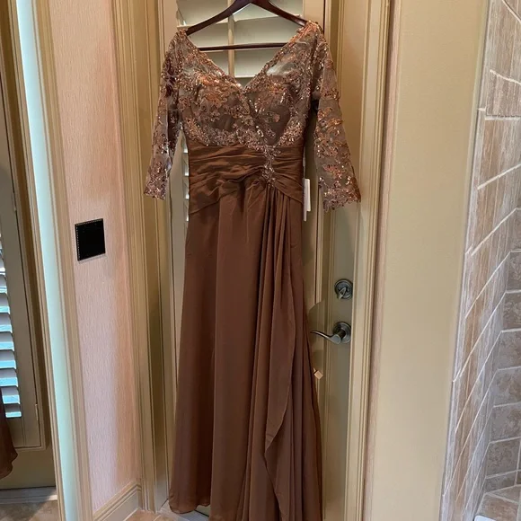 Mingdas Dresses Dresses | Formal Gown Beautiful Mocha Color Nwt | Color: Brown | Size: 6 | Stardustziggy's Closet